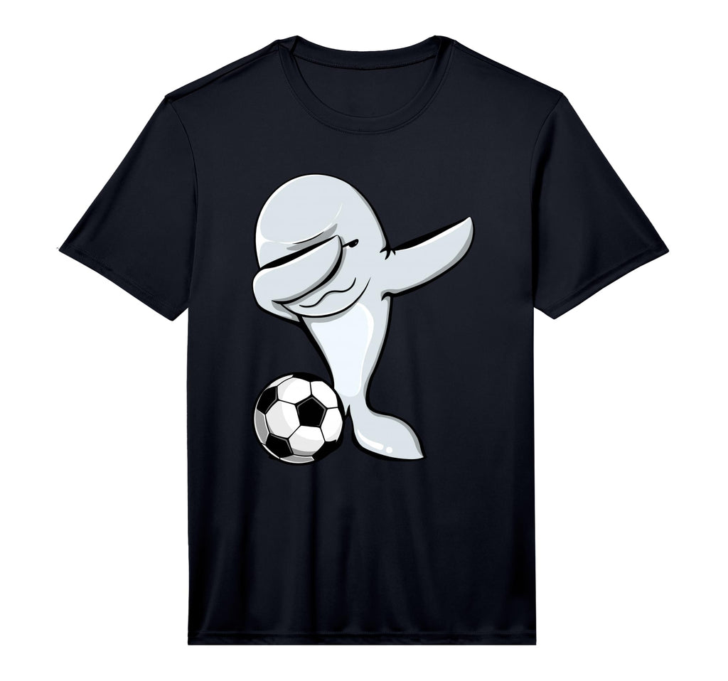 Dabbing Beluga Whale Soccer Lovers T-Shirt - Aesthetic Graphic for Adults