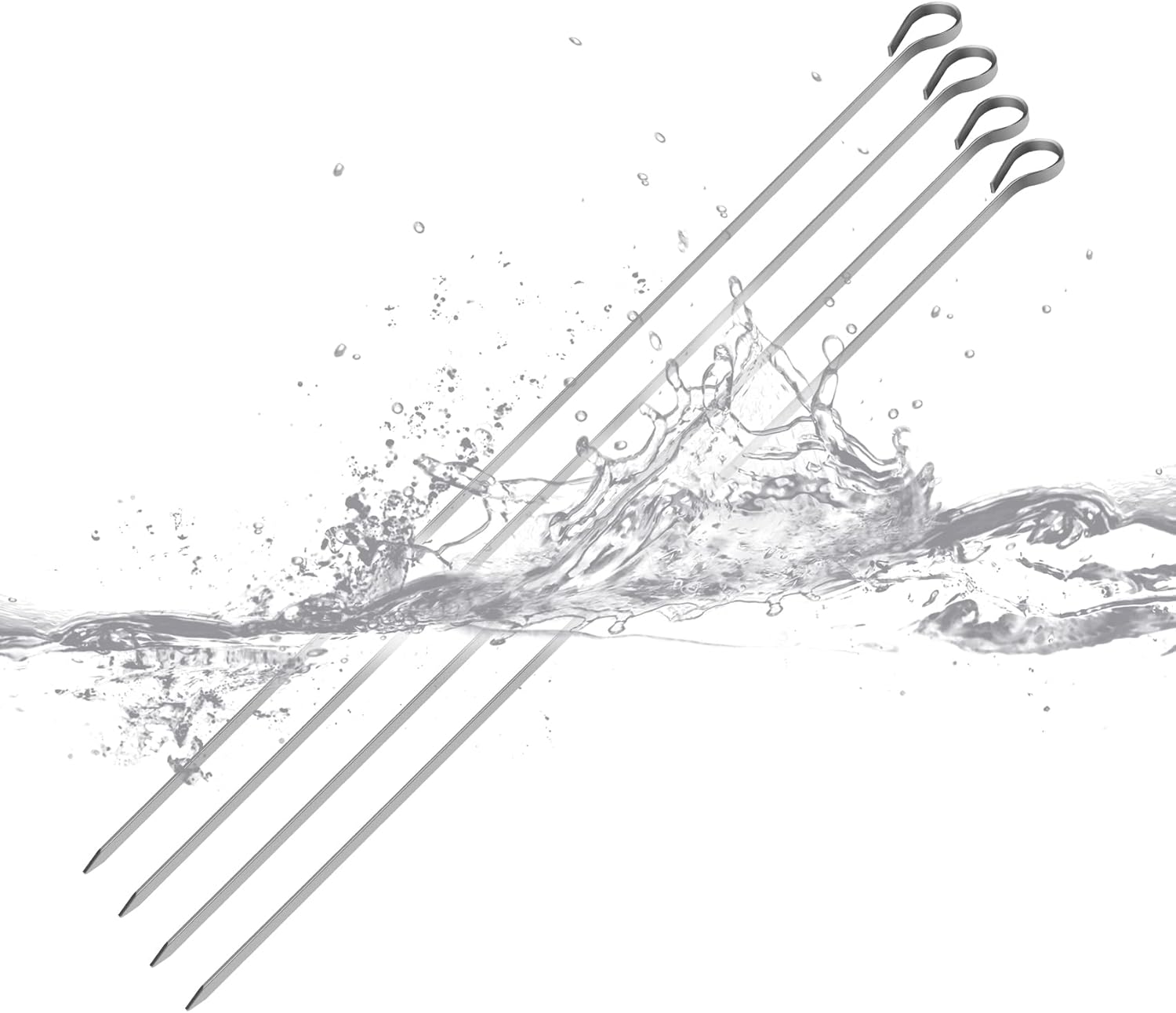 onlyfire Shish Kabob Set with Stainless Steel Ring, Automatic Skewers Turner for Weber 22" Kettle and Other Similar Kettle Grills