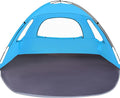 WhiteFang Beach Tent Anti-UV Portable Sun Shade Shelter for 3/4/6/8 Person, Extendable Floor with 3 Ventilating Mesh Windows Plus Carrying Bag, Stakes and Guy Lines
