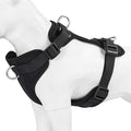 Wisedog Mesh Breathable Dog Harness: No Pull Harness with 3 Fast-Release Buckles Adjustable for Walking & Training for Small Medium Large Dogs (Black, L: Neck=20"-25"/Chest=17"-33")