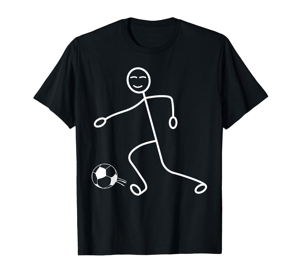 Soccer Stick Figure Soccer Player Funny T-Shirt - Unique Graphic Unisex