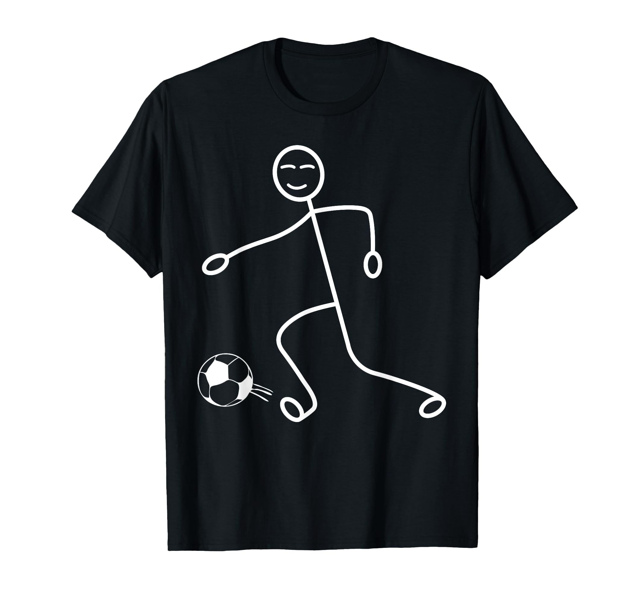 Soccer Stick Figure Soccer Player Funny T-Shirt - Unique Graphic Unisex