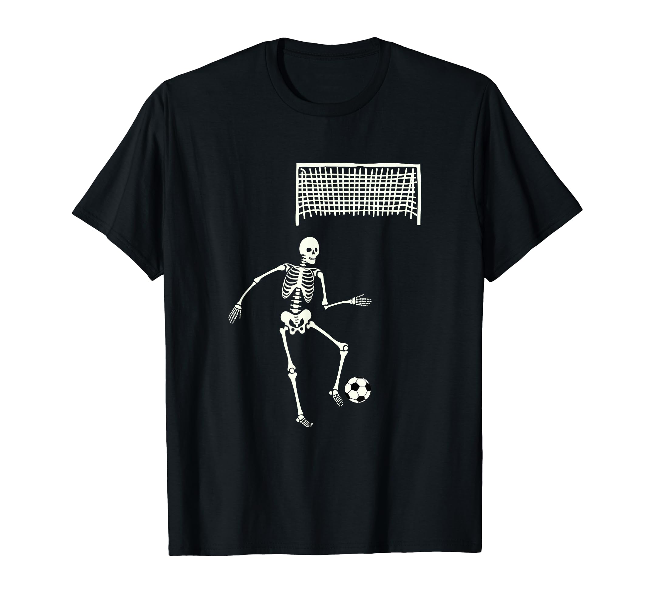 Skeleton Playing Soccer Football Sport T-Shirt - Trendy Graphic Unisex