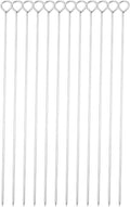 12 Inch Barbecue Skewers, Stainless Steel BBQ Skewers, Shish Kebab Kabob Skewers 12Pcs