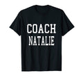 Coach Natalie Custom Football Soccer T-Shirt - Minimalist Print for Adults