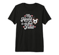 My Heart Is That Field Soccer Mom Tri T-Shirt - Novelty Apparel Men Women