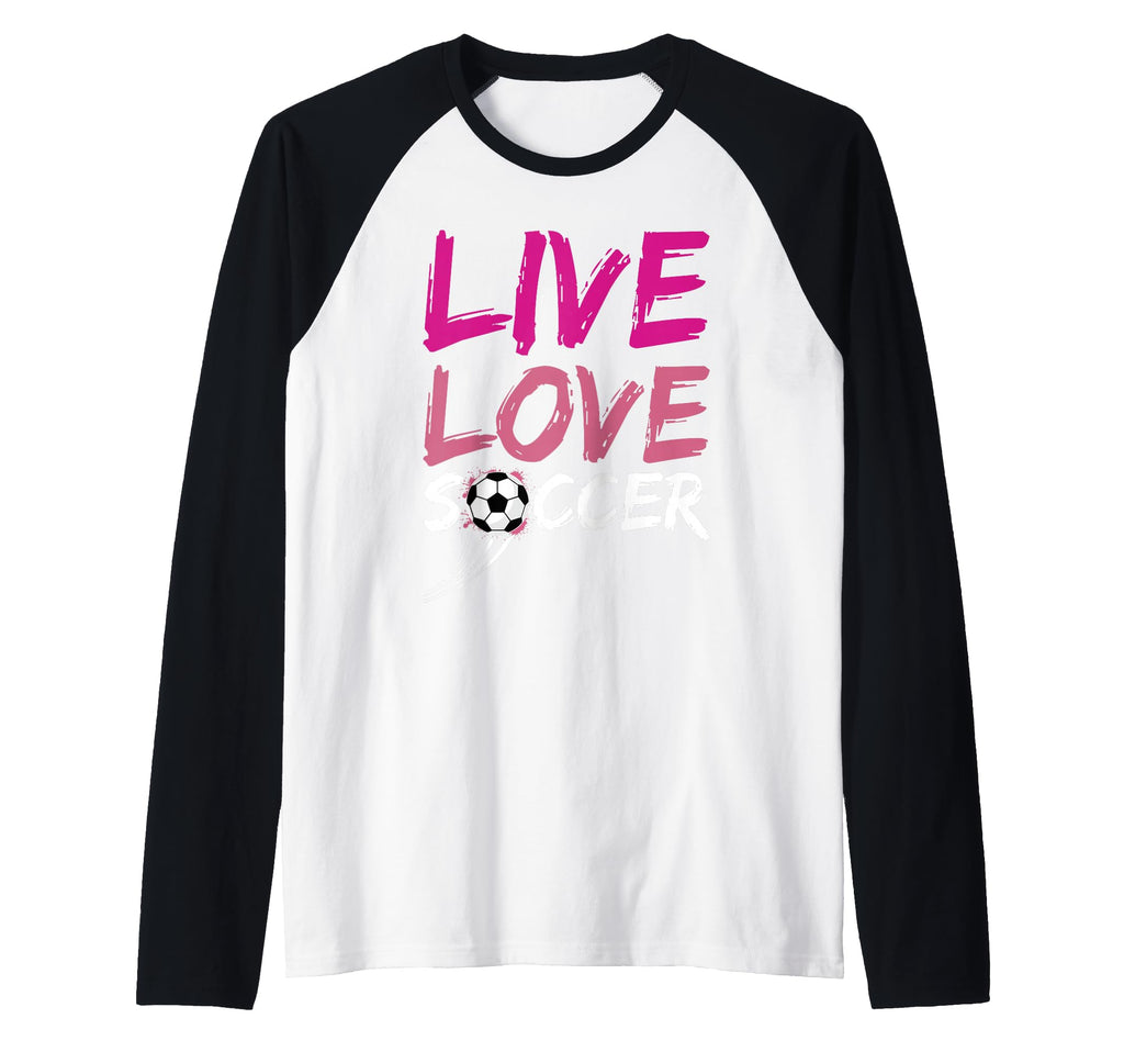 Live Love Soccer Ball Team Sports T-Shirt - Fun Novelty Design for Adults