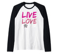 Live Love Soccer Ball Team Sports T-Shirt - Fun Novelty Design for Adults
