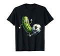 Pickle Playing Soccer Funny Soccer T-Shirt - Unique Graphic Men Women