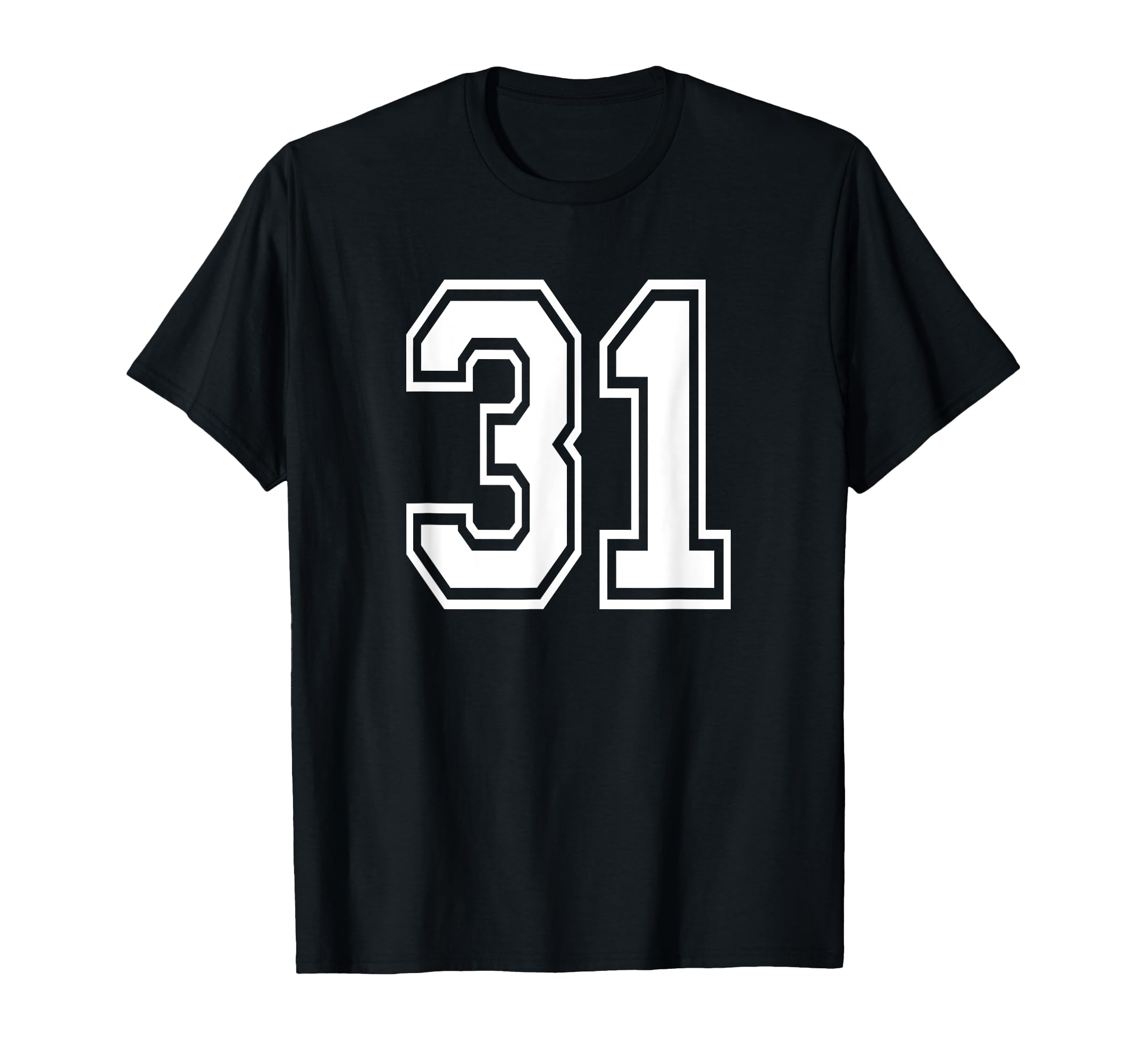Number 31 Numbered Uniform Sports Jersey T-Shirt - Trendy Graphic Unisex