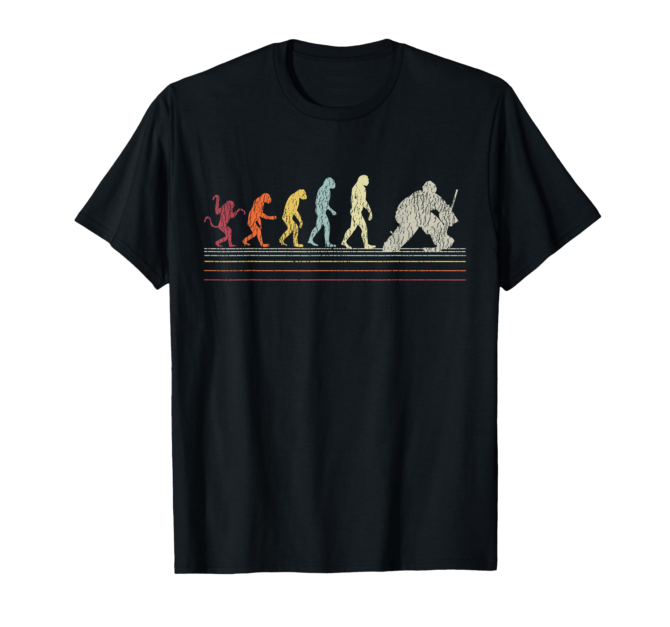 Ice Hockey Goalie Goalkeeper Evolution T-Shirt - Aesthetic Graphic Unisex