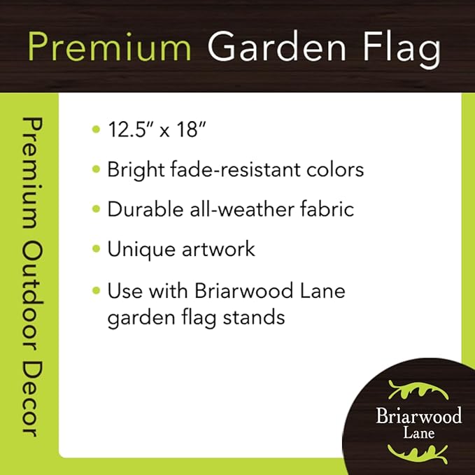 Briarwood Lane Fall Leaves Monogram Letter E Garden Flag