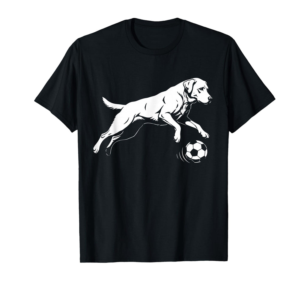 Soccer Labrador Retriever Funny Dog T-Shirt - Minimalist Print for Adults