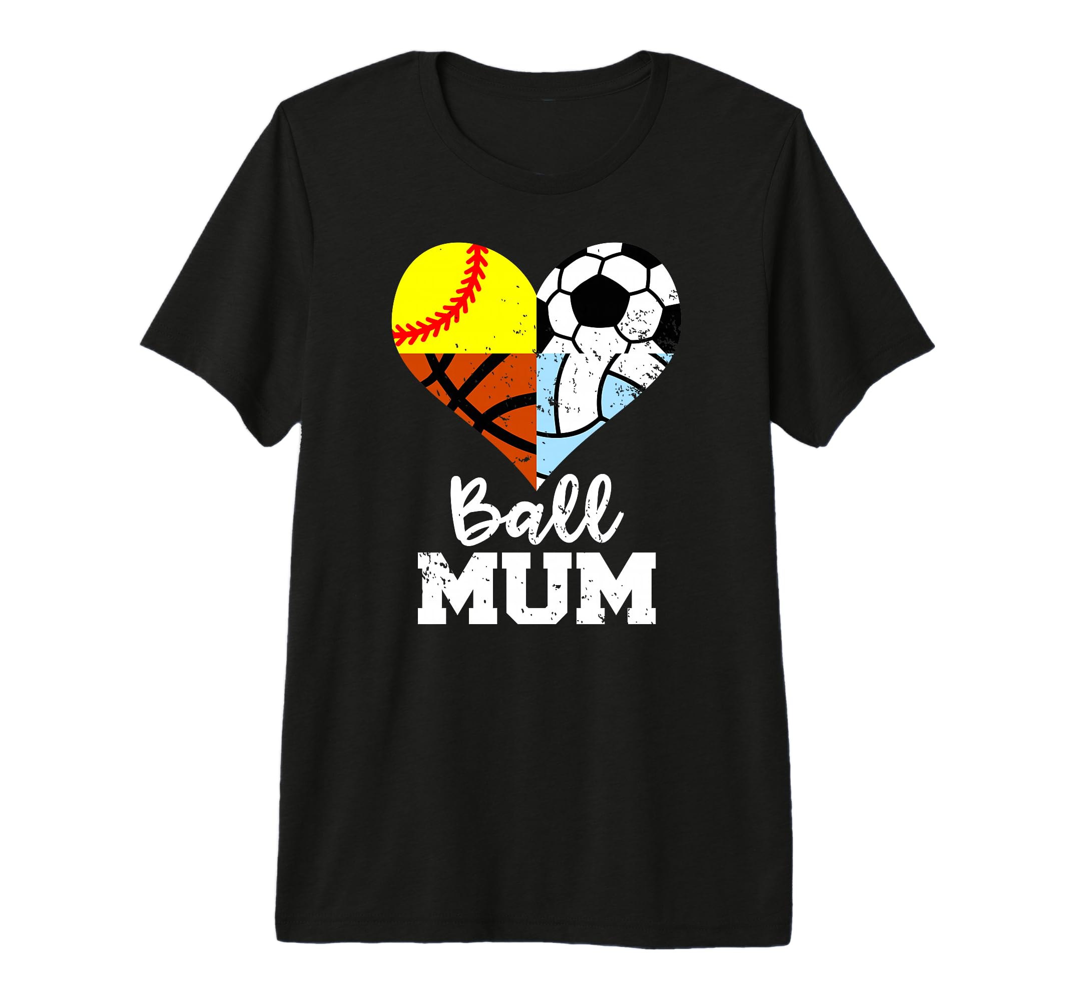Ball Mum Soccer Softball Volleyball T-Shirt - Streetwear Style Men Women