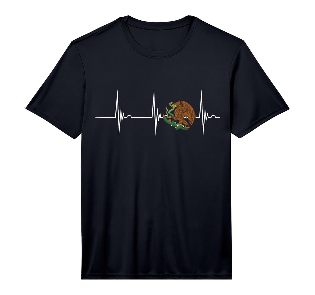 Mexico Eagle Heartbeat Ekg Pulse T-Shirt - Trendy Graphic for Adults