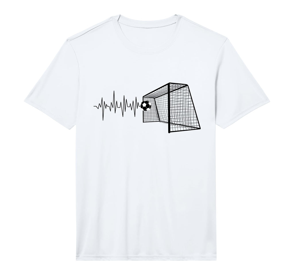 Funny Soccer Heartbeat Ecg Football Goal T-Shirt - Graphic Print Men Women
