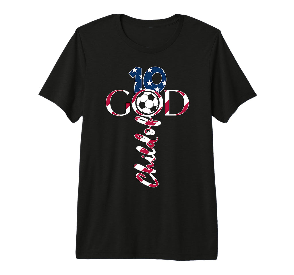 Jesus 10 Years Child God Soccer 10Th T-Shirt - Graphic Print for Adults