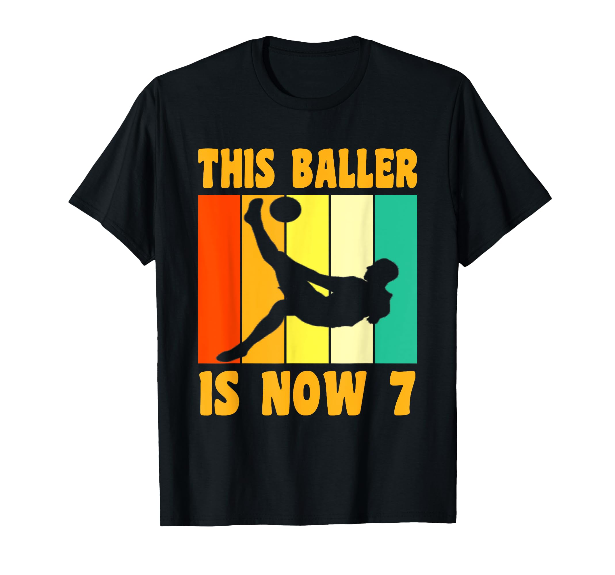 Happy 7Th Birthday 7 Year Old Soccer T-Shirt - Casual Everyday Wear Unisex