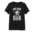 My Son Is Hockey Keeper Mom Hockey T-Shirt - Novelty Apparel Unisex