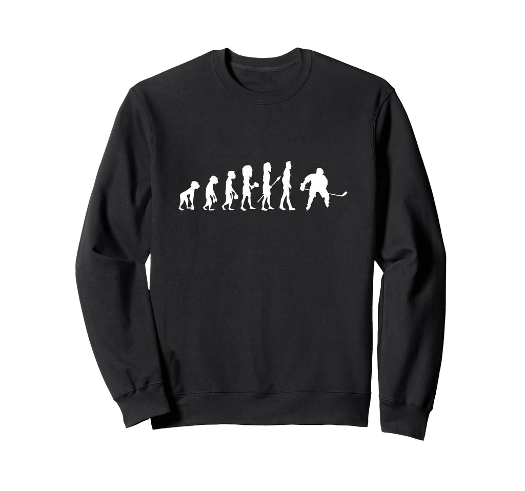 Evolution Ice Hockey Player Winter Sweatshirt - Novelty Apparel Unisex