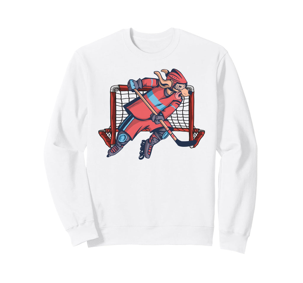 Roller Hockey Skates Goalkeeper Sweatshirt - Fun Novelty Design Men Women