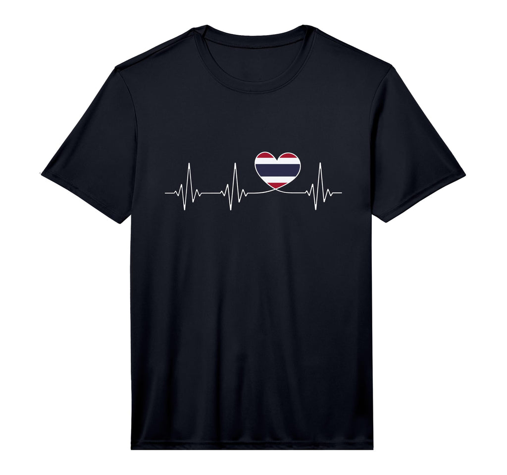 Thailand Love Heartbeat And Thai Flag T-Shirt - Trendy Graphic Men Women