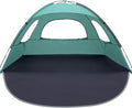 WhiteFang Beach Tent Anti-UV Portable Sun Shade Shelter for 3/4/6/8 Person, Extendable Floor with 3 Ventilating Mesh Windows Plus Carrying Bag, Stakes and Guy Lines