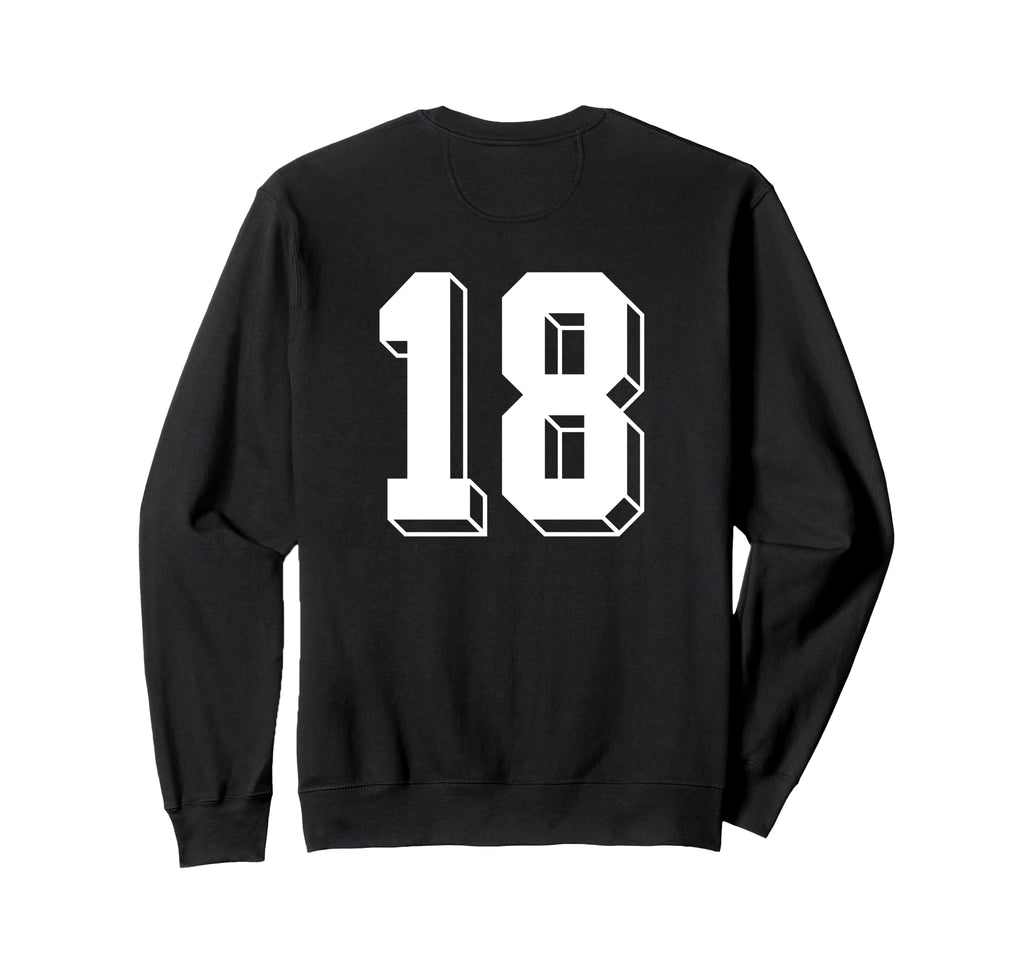 Number 18 Backside 80S 90S Team Sweatshirt - Trendy Graphic Men Women