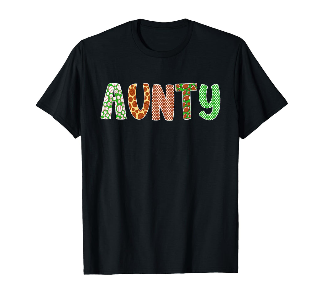 Sports Baller Aunt Aunty Birthday T-Shirt - Aesthetic Graphic Men Women
