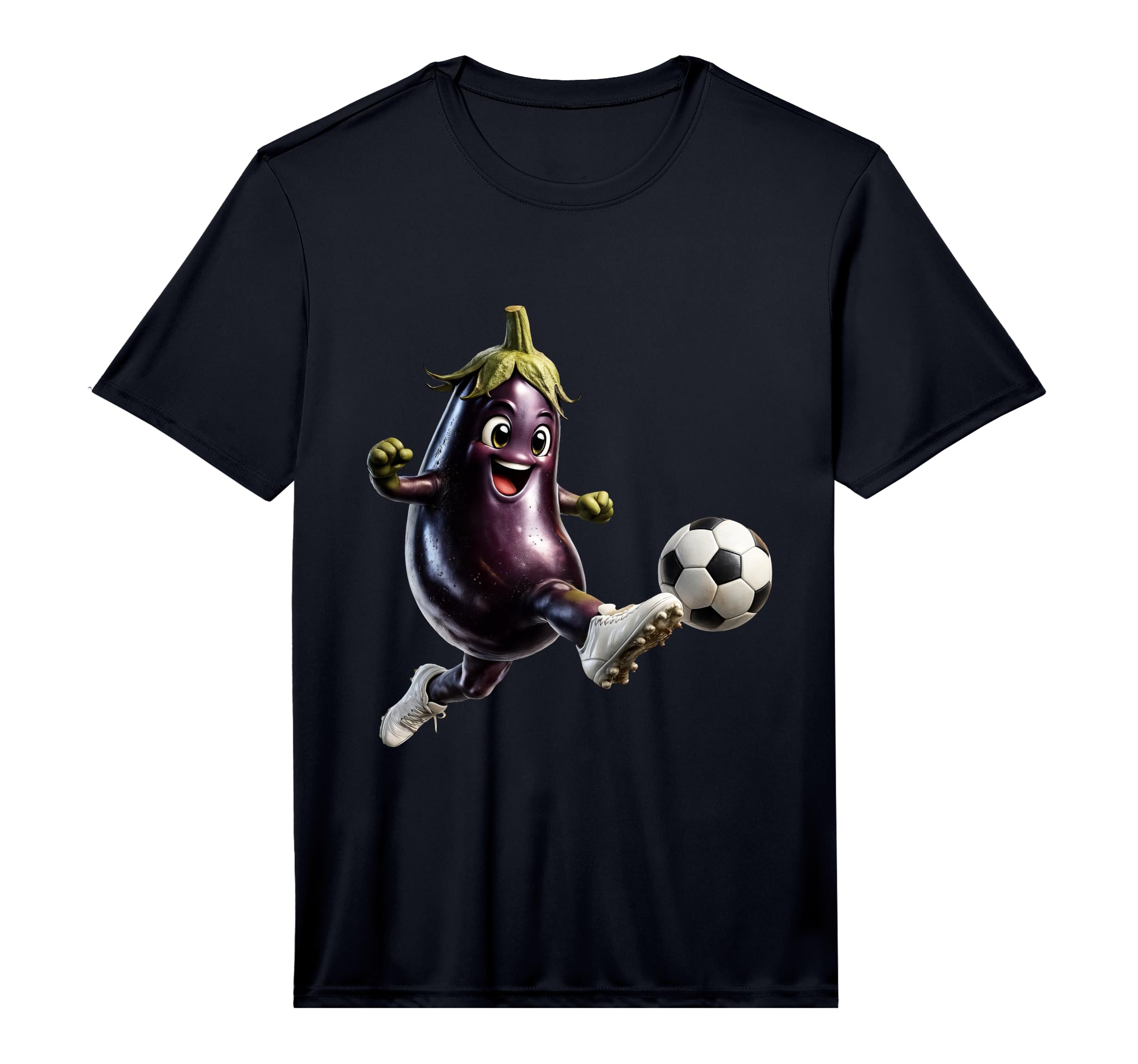 Mens Eggplant Soccer Performance T-Shirt - Casual Everyday Wear for Adults