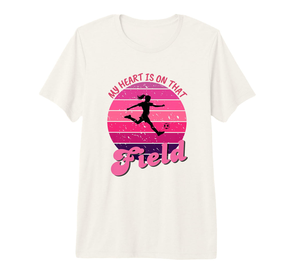Soccer Mom My Heart Is That Field Football T-Shirt - Graphic Print Unisex