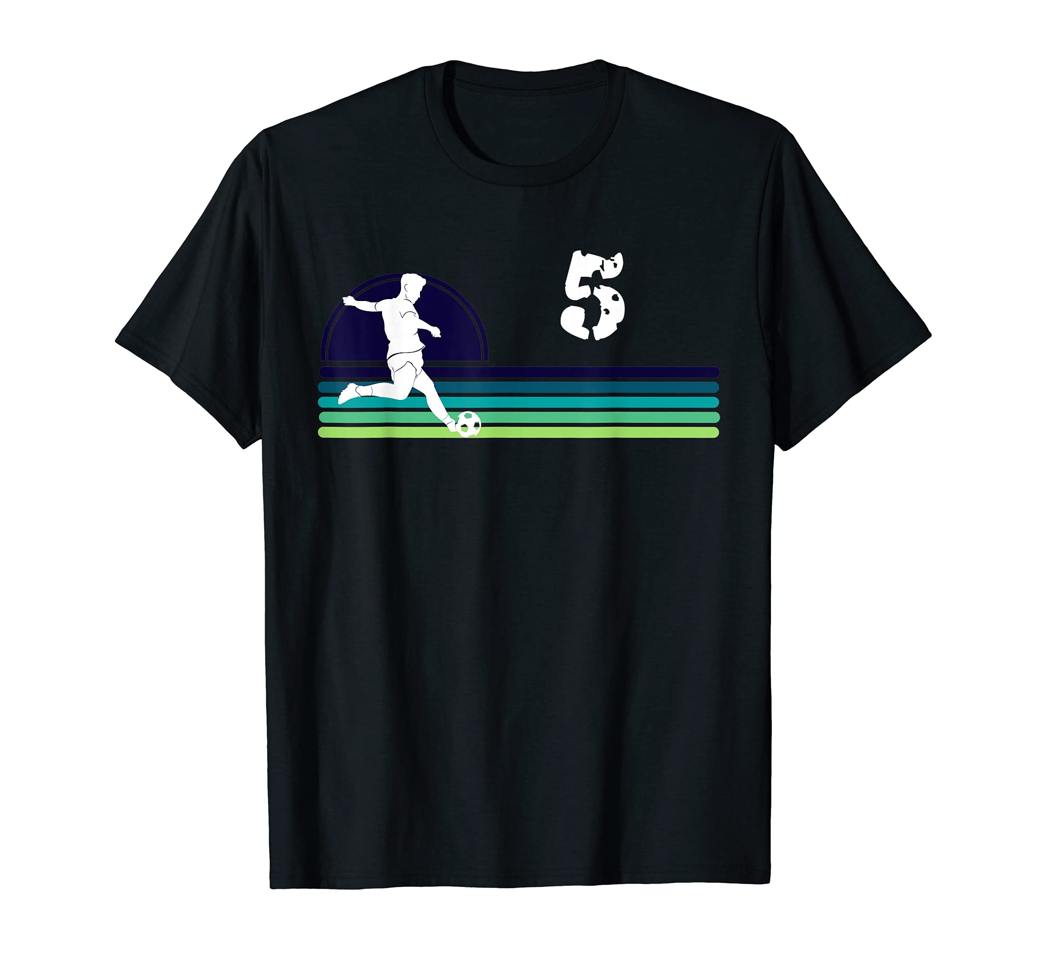 Grunge Soccer Number Five T-Shirt - Streetwear Style Men Women