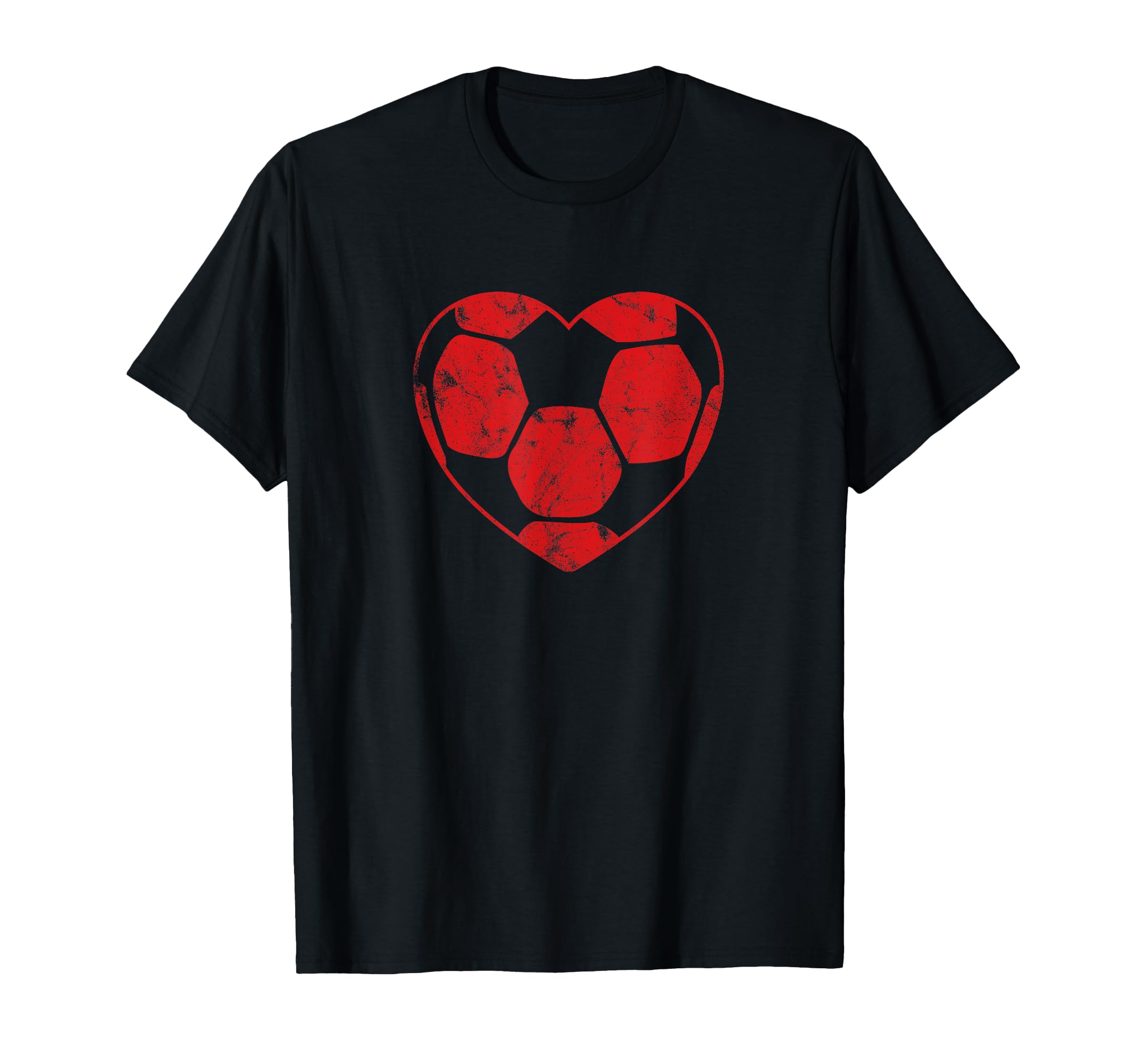 Soccer Ball Shaped Heart Mom Fan T-Shirt - Novelty Apparel Men Women