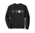 Soccer Heartbeat Funny Soccer Sweatshirt - Casual Everyday Wear Men Women