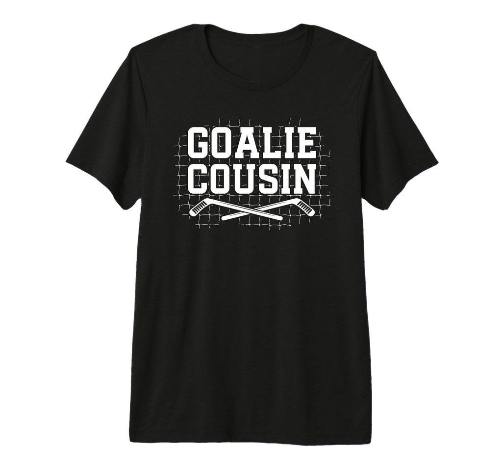 Ice Hockey Goalie Cousin Hockey Keeper T-Shirt - Graphic Print Unisex