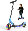 Electric Scooter for Kids Ages 6-12， Max Speed 6.5MPH, max Range 6Miles， with Acceleration Throttle and Electronic Brake， Foldable and Height Adjustable Kids Electric Scooter
