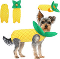 EMUST 2PCS Cat Recovery Suit & Cat Cone Collar Female, Soft & Adjustable Dog Surgery Suit Female Spay for Abdominal Wounds, Cotton Cone for Cats to Stop Licking for Small Female Pets 8-16lb, Yellow, L