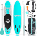 SereneLife Inflatable Stand Up Paddle Board with Premium SUP Accessories – Wide Stable Design with Non-Slip EVA Deck Pad for Adults and Youth of All Skill Levels