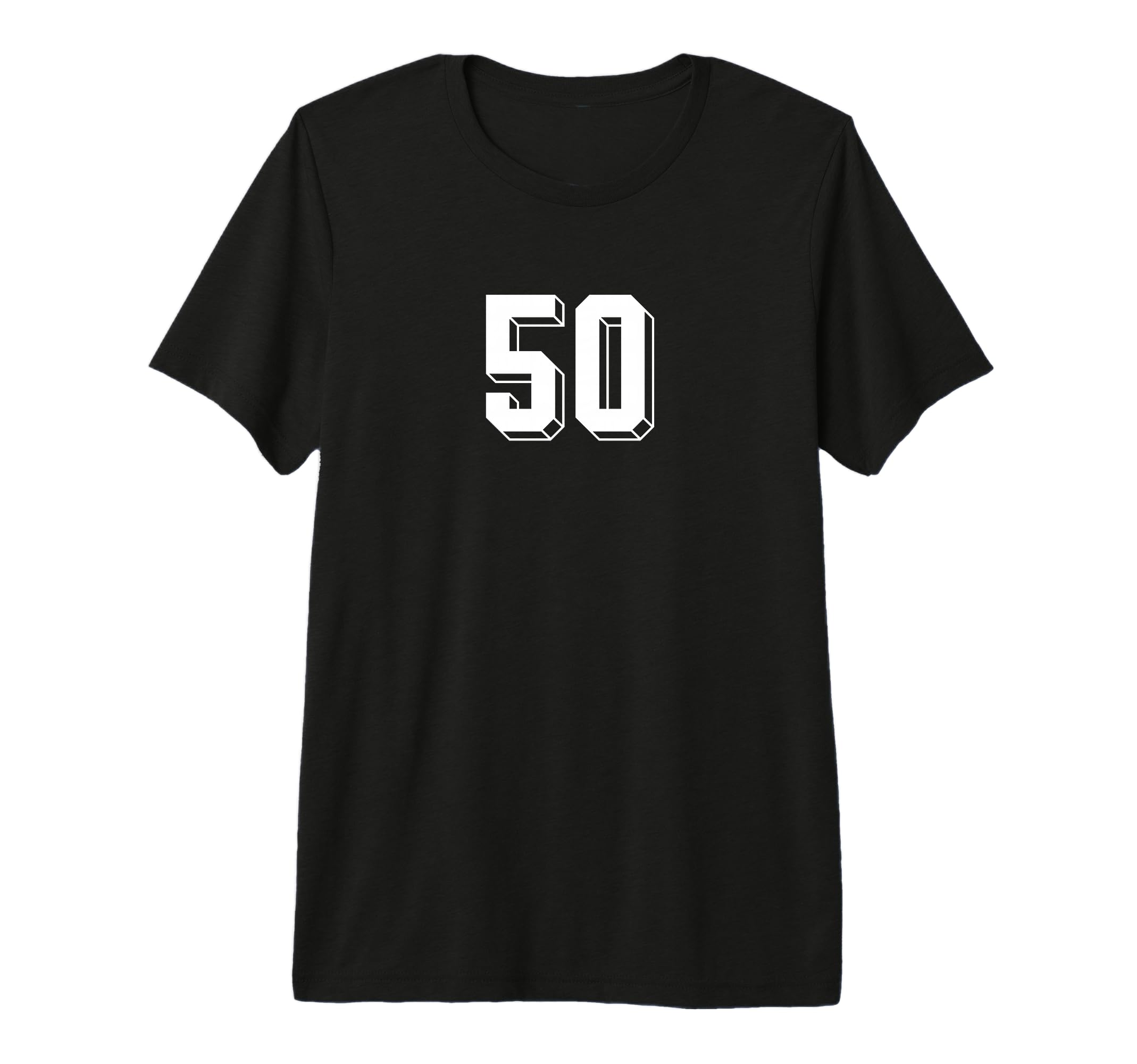 Number 50 80S 90S Soccer Team Jersey T-Shirt - Fun Novelty Design Unisex