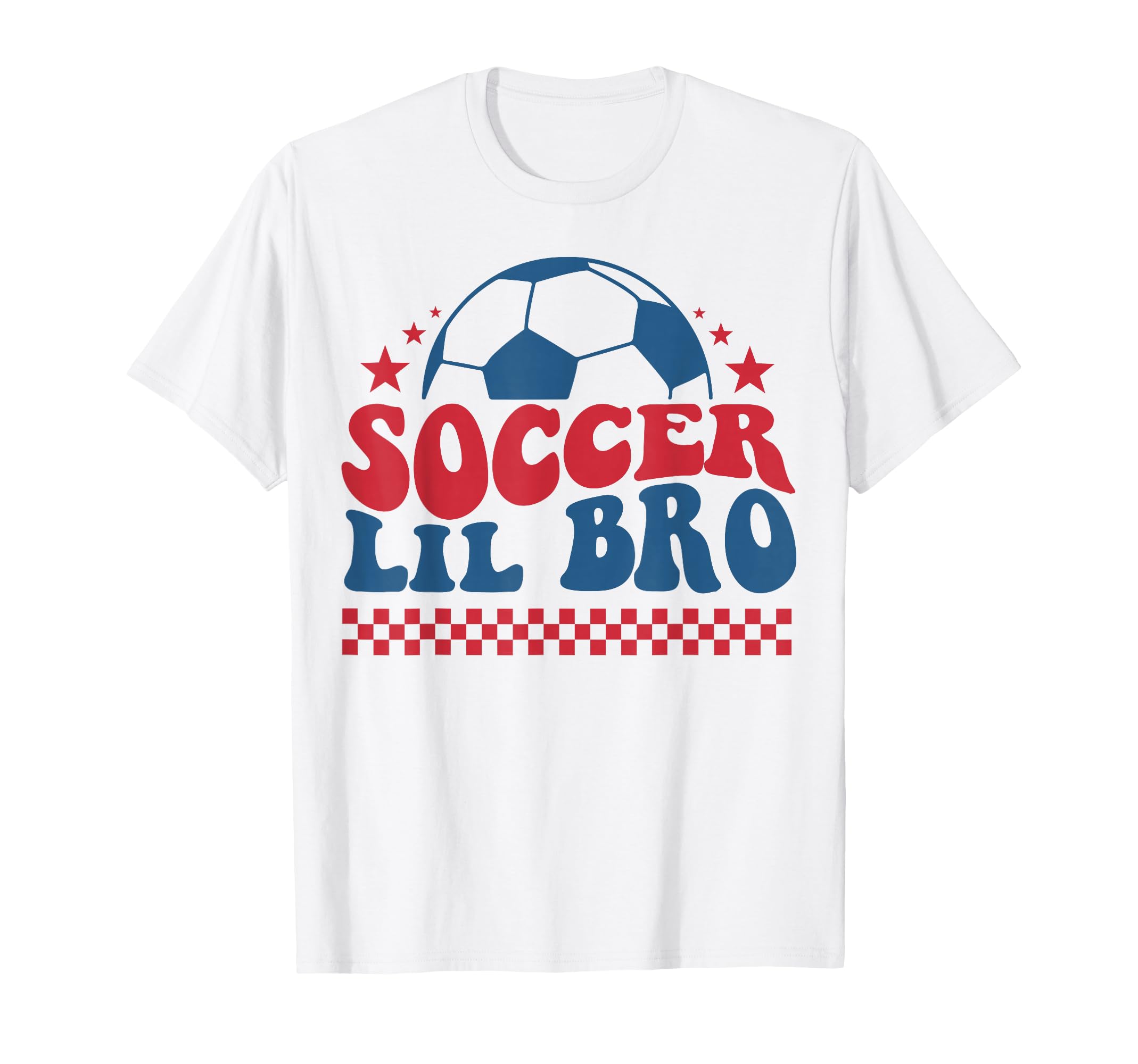 Soccer Lil Bro Soccer Brother Support T-Shirt - Graphic Print Men Women