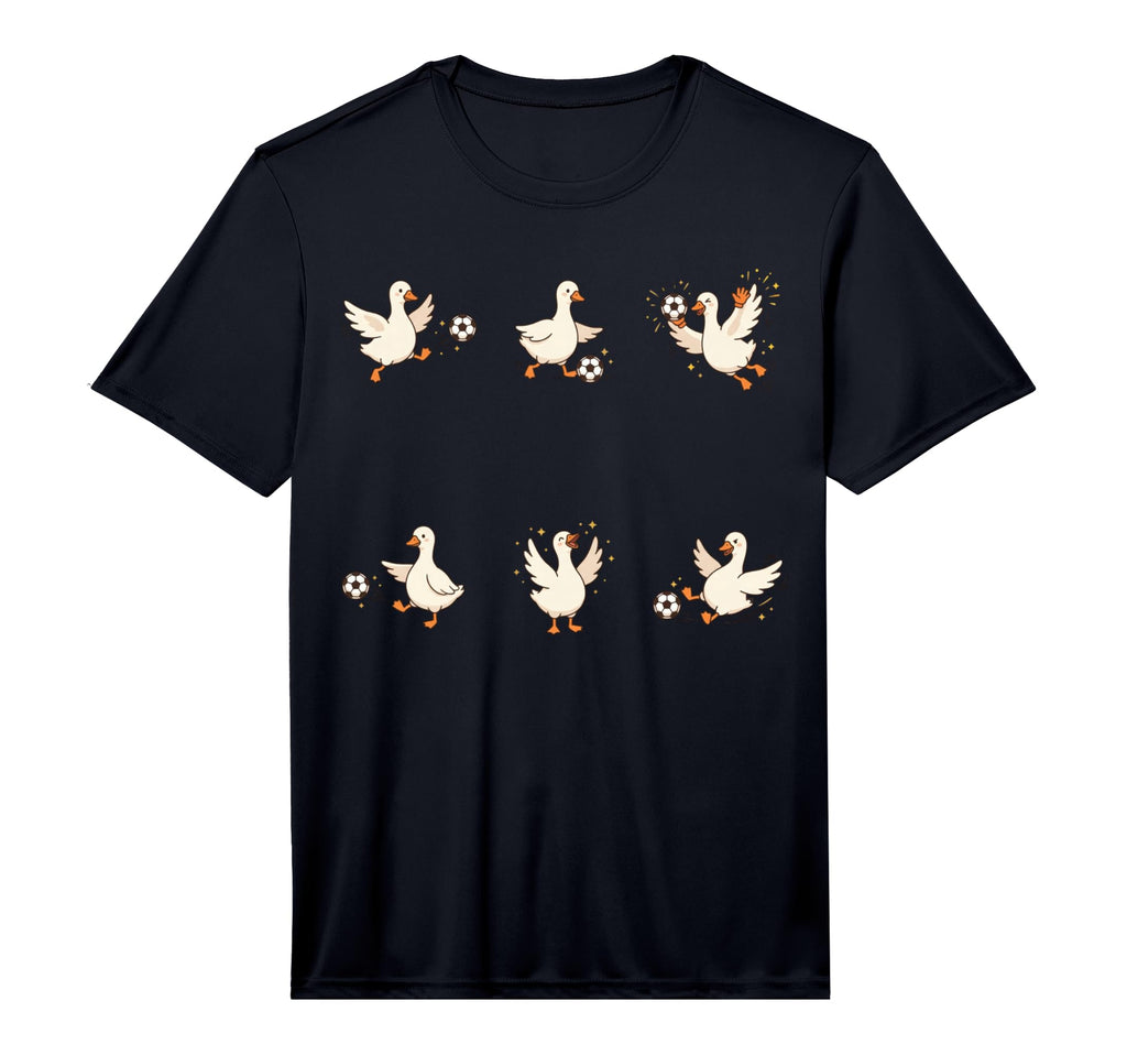 Silly Goose Playing Soccer Player Goalie T-Shirt - Graphic Print Men Women