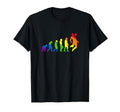 Footballer Evolution Colourful T-Shirt - Custom Art Print Men Women