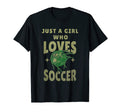 Just Who Loves Soccer Ball Goal T-Shirt - Minimalist Print Unisex