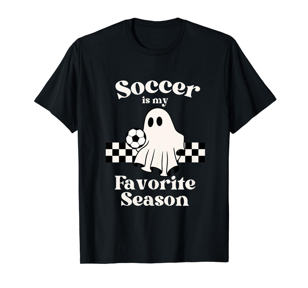Soccer Is My Favorite Season Ghost T-Shirt - Fun Novelty Design Unisex