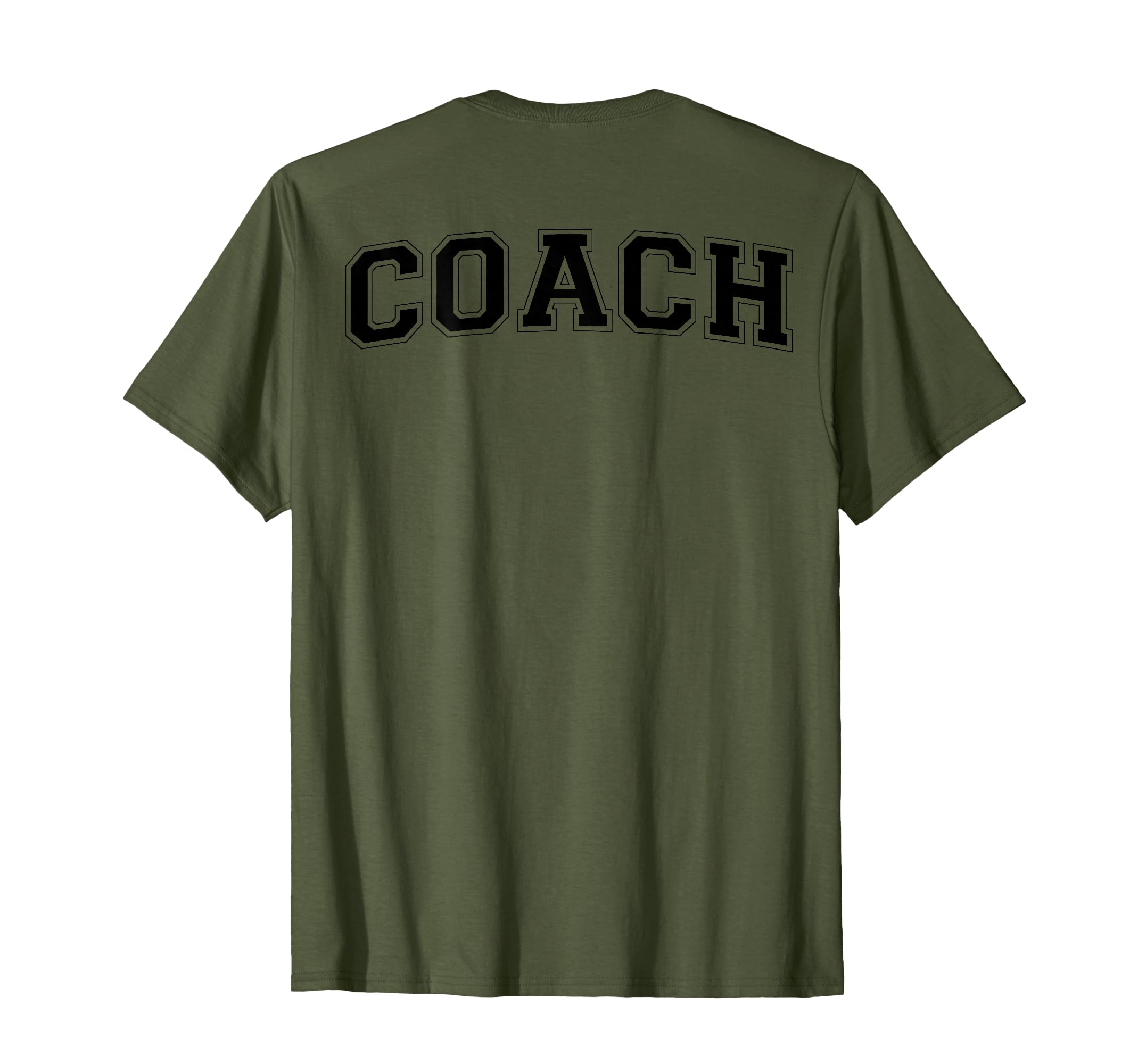 Coach Sports Trainer Black Back T-Shirt - Casual Everyday Wear for Adults