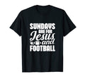 Football Christian Sundays Are Jesus T-Shirt - Fun Novelty Design Unisex