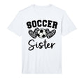 Soccer Sister Matching Family Soccer T-Shirt - Custom Art Print Unisex
