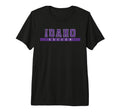 Idaho Soccer Purple Text Tri Blend T-Shirt - Custom Art Print Men Women