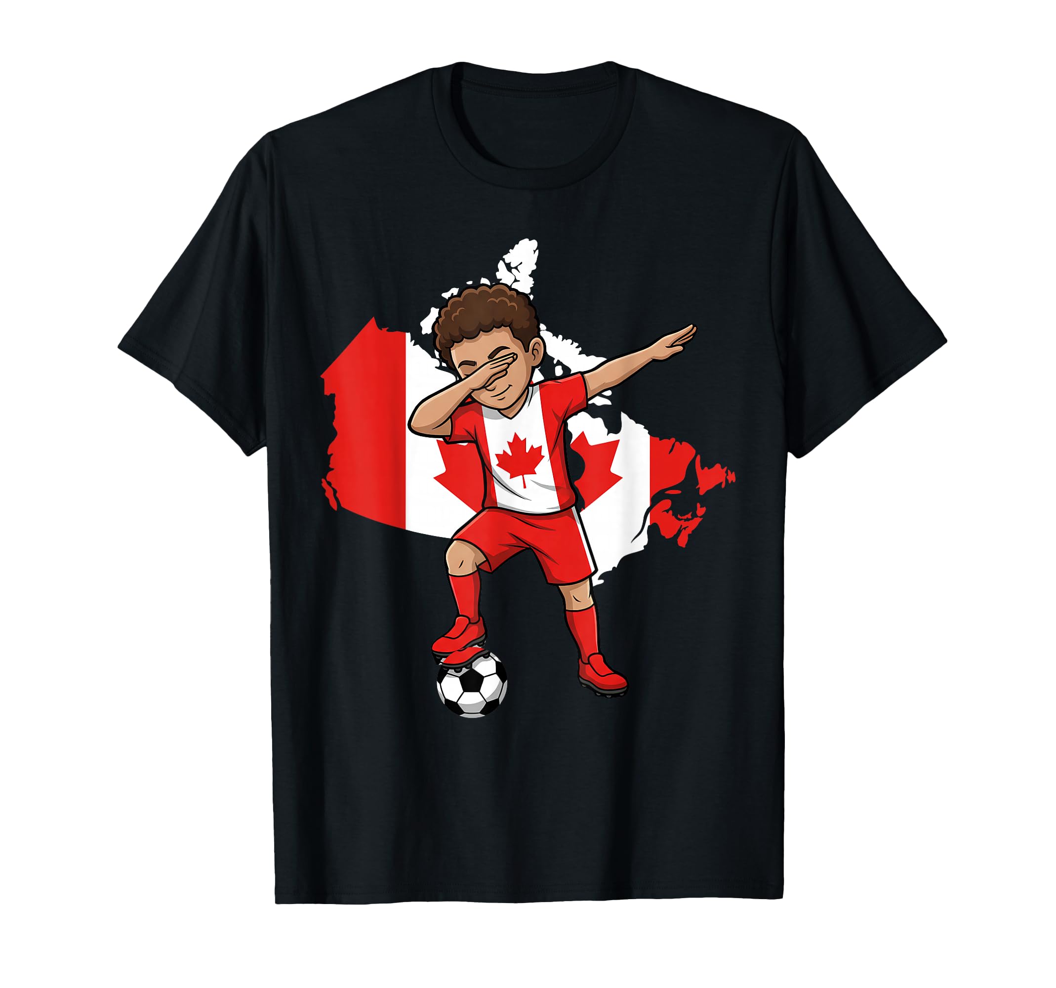 Canada Soccer Dab Flag Football T-Shirt - Unique Graphic for Adults