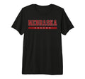 Nebraska Soccer Red Text T-Shirt - Minimalist Print for Adults